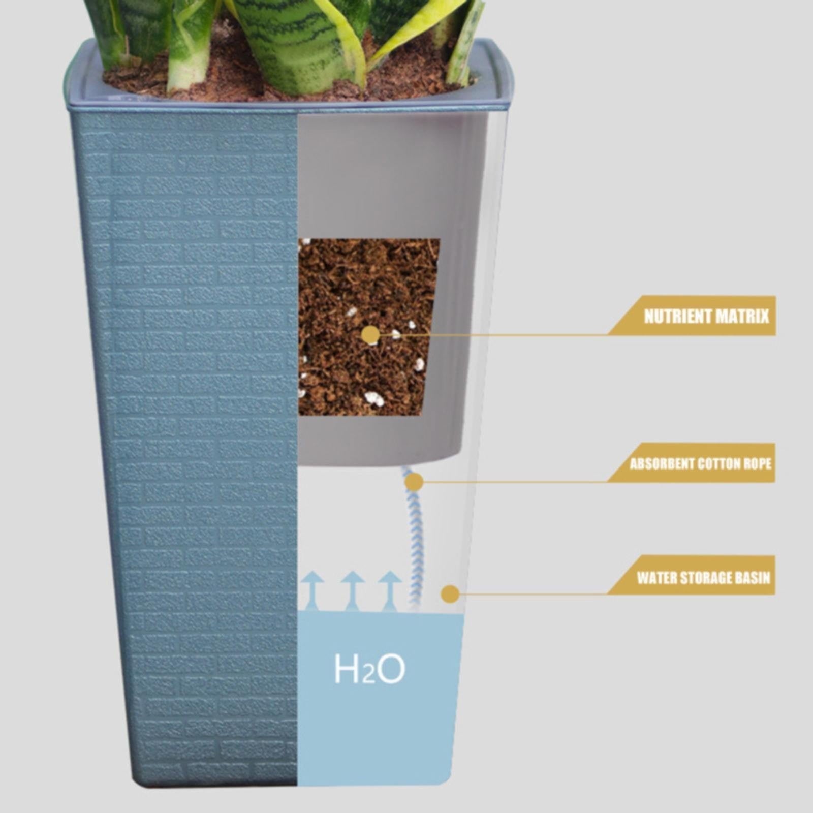 Large Planters For Outdoor Gardening Flower Pot For Patio Or Porch Self Watering Durable With Easy