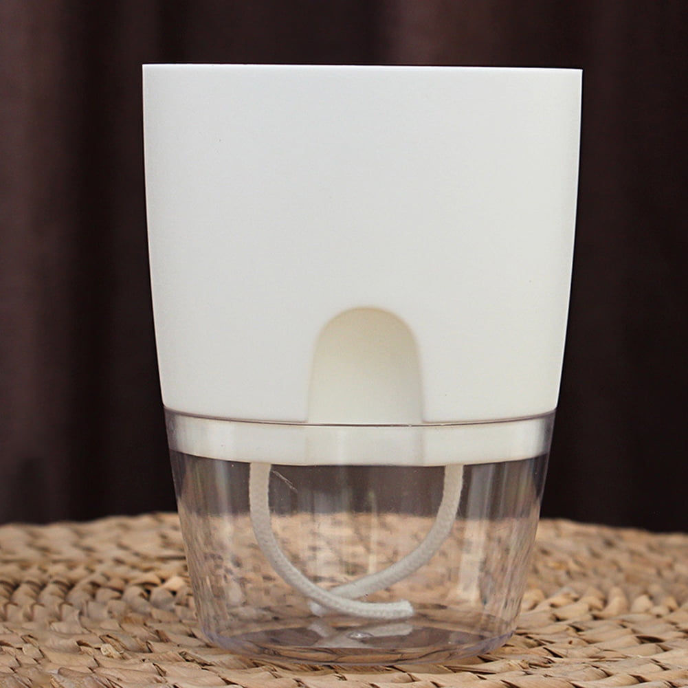 Leaveforme Self Watering Planter Pots,Resin Pots for Indoor Outdoor Windowsill Gardens, Self Aerating, Deep Reservoir