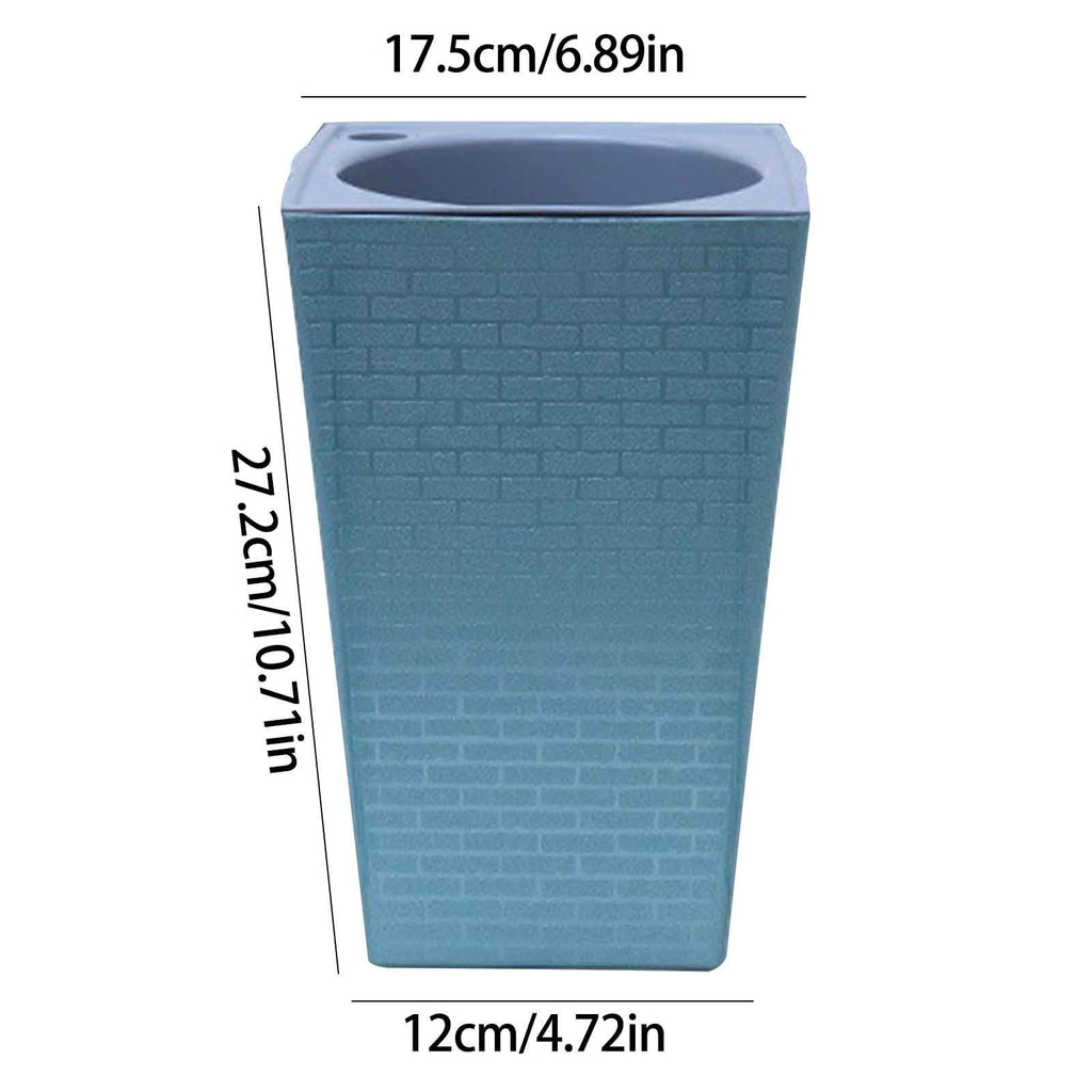 Yulucky Plant Pots & Planters Modern Self Watering Planter Large Tall Design Drainage Holes Lightweight Construction Indoor Outdoor Use Home Office