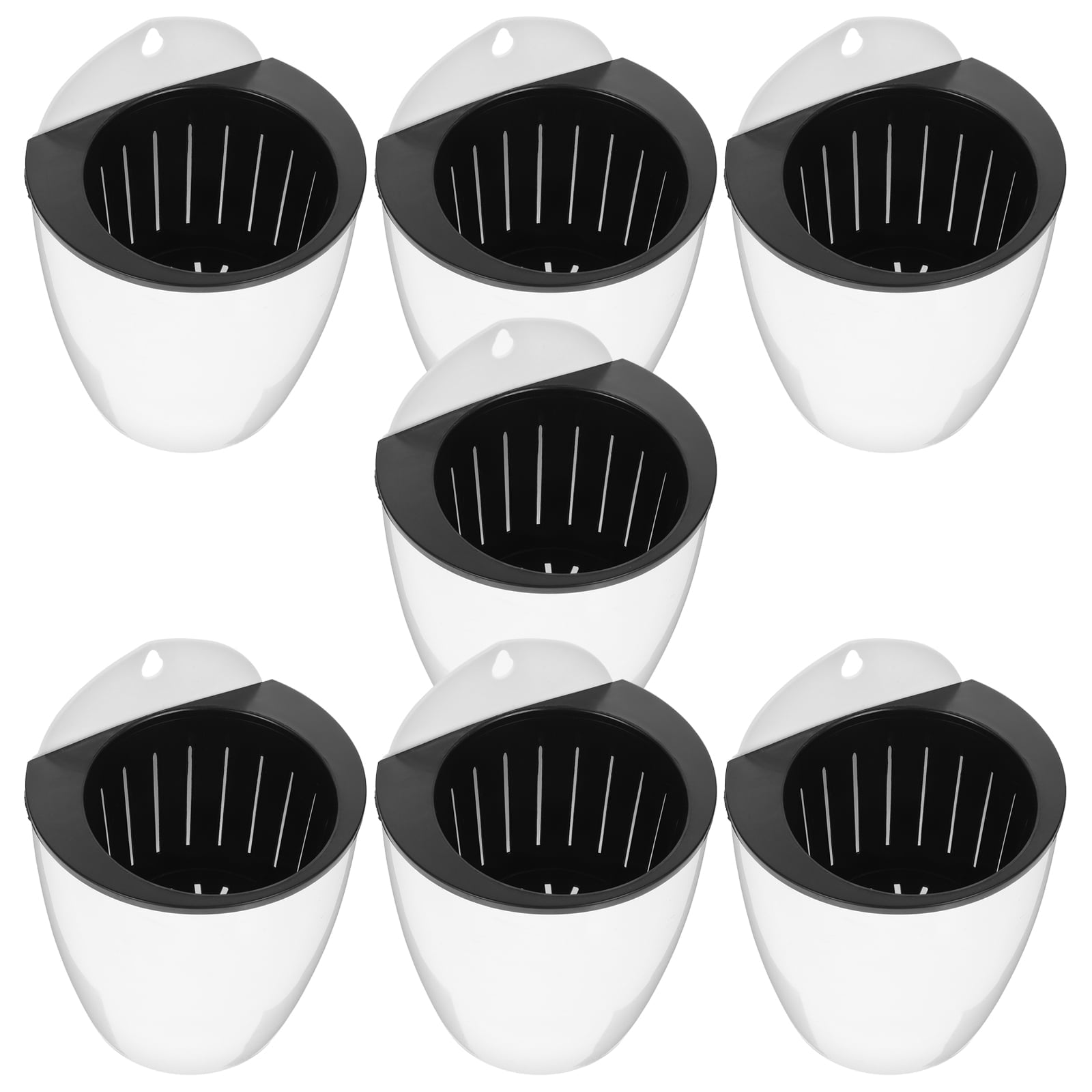 7pcs Round Self Watering Planter Plant Pot Hanging Plant Container