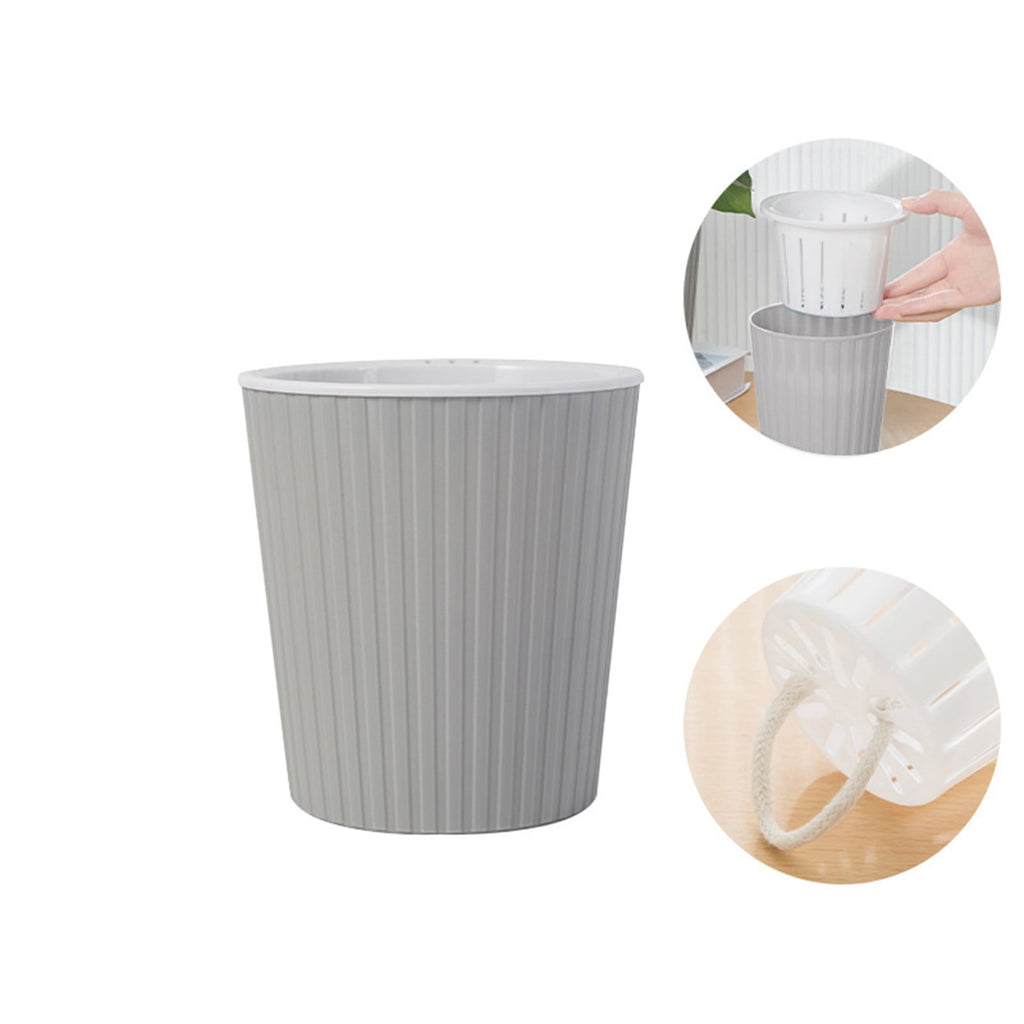 ToyKingdee Automatic Water Absorbing Plastic Flower Pot, Self-Watering Circular Planter for Indoor & Outdoor Plants
