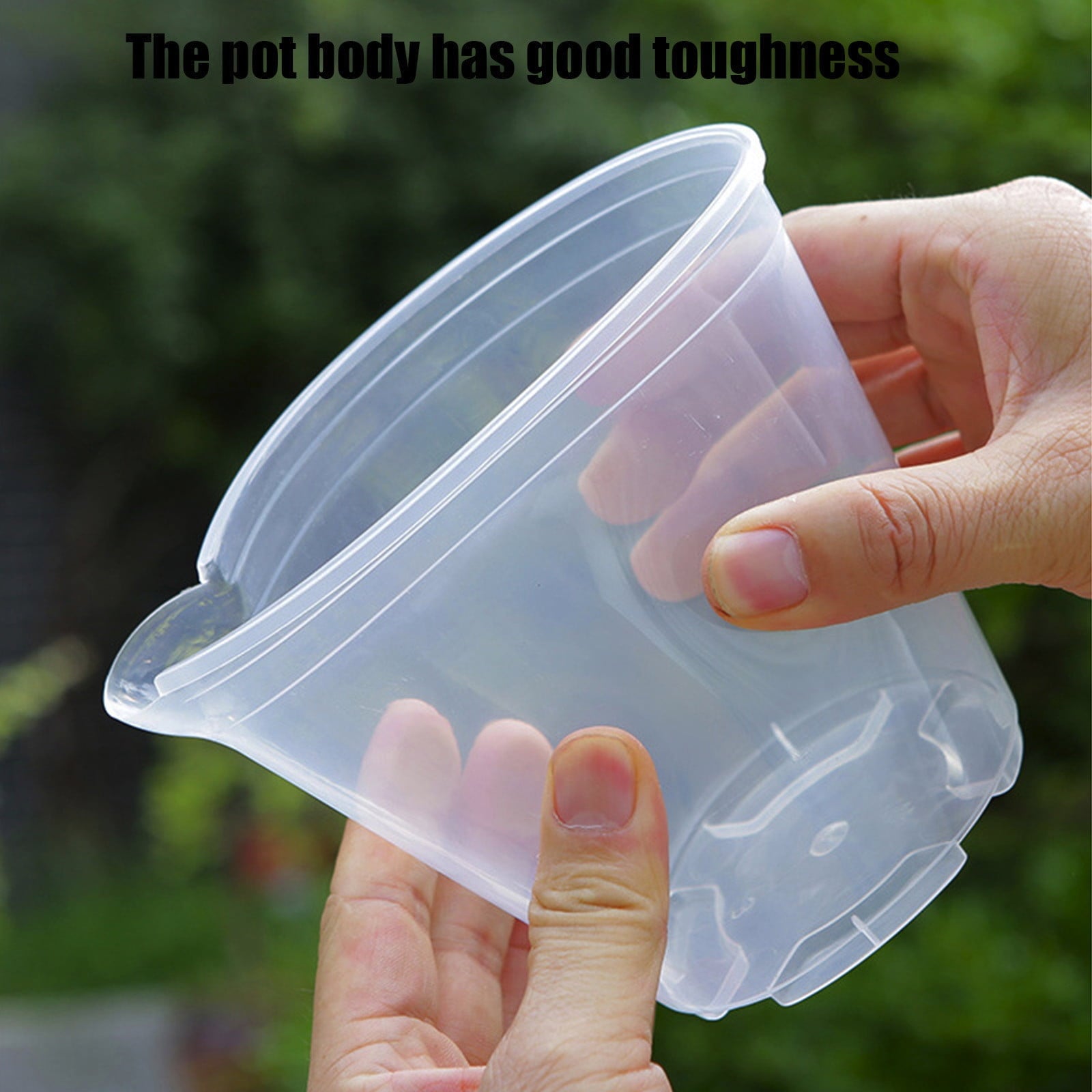 Self-Watering Planter, Clear Plastic Automatic Watering Flower Pot for Plants, Succulents, Herbs, Indoor Outdoor Use, Transparent Design with Water Level Indicator