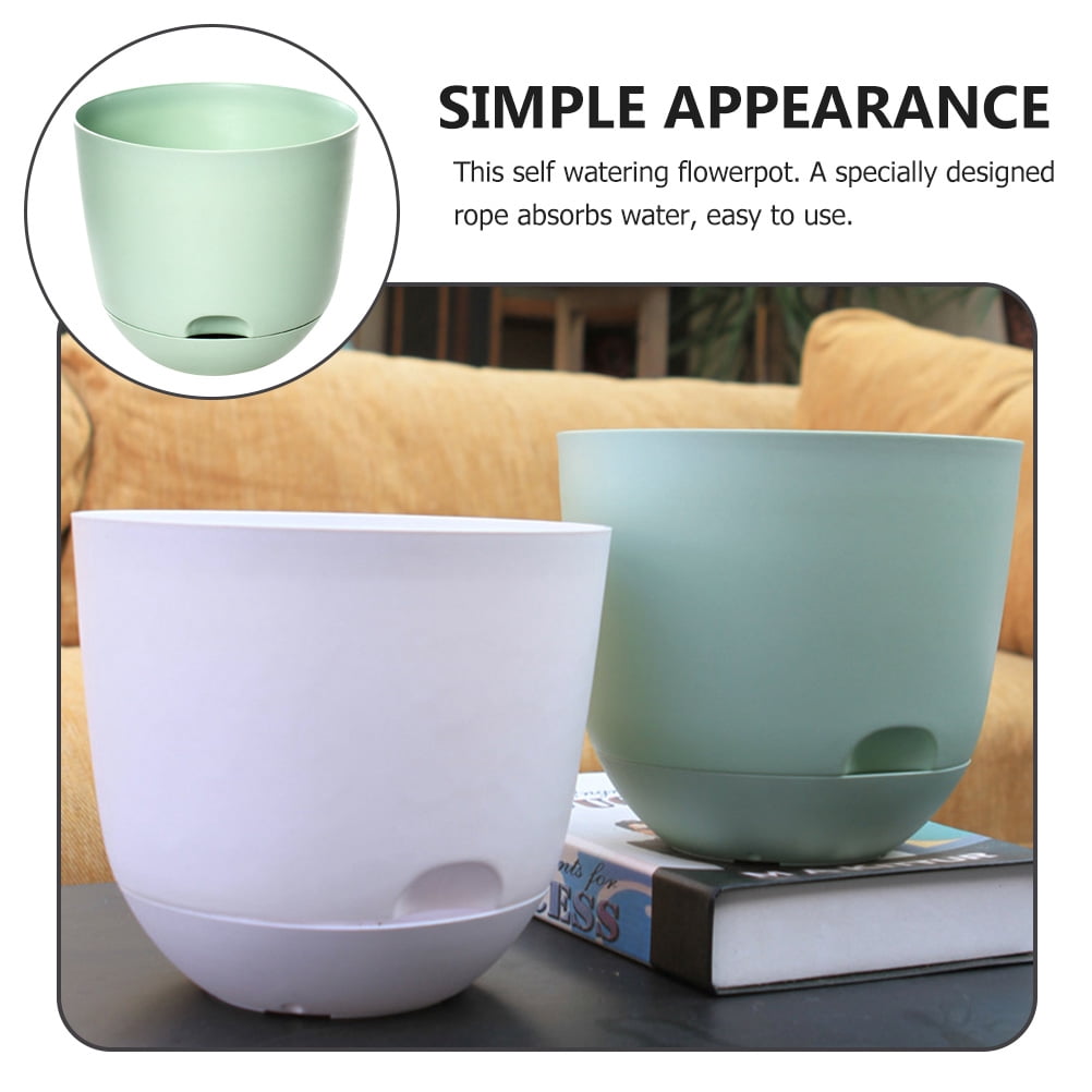 Arborister 2 Self Watering Flower Pot Planter Plastic Pots for Indoor/Outdoor Plants