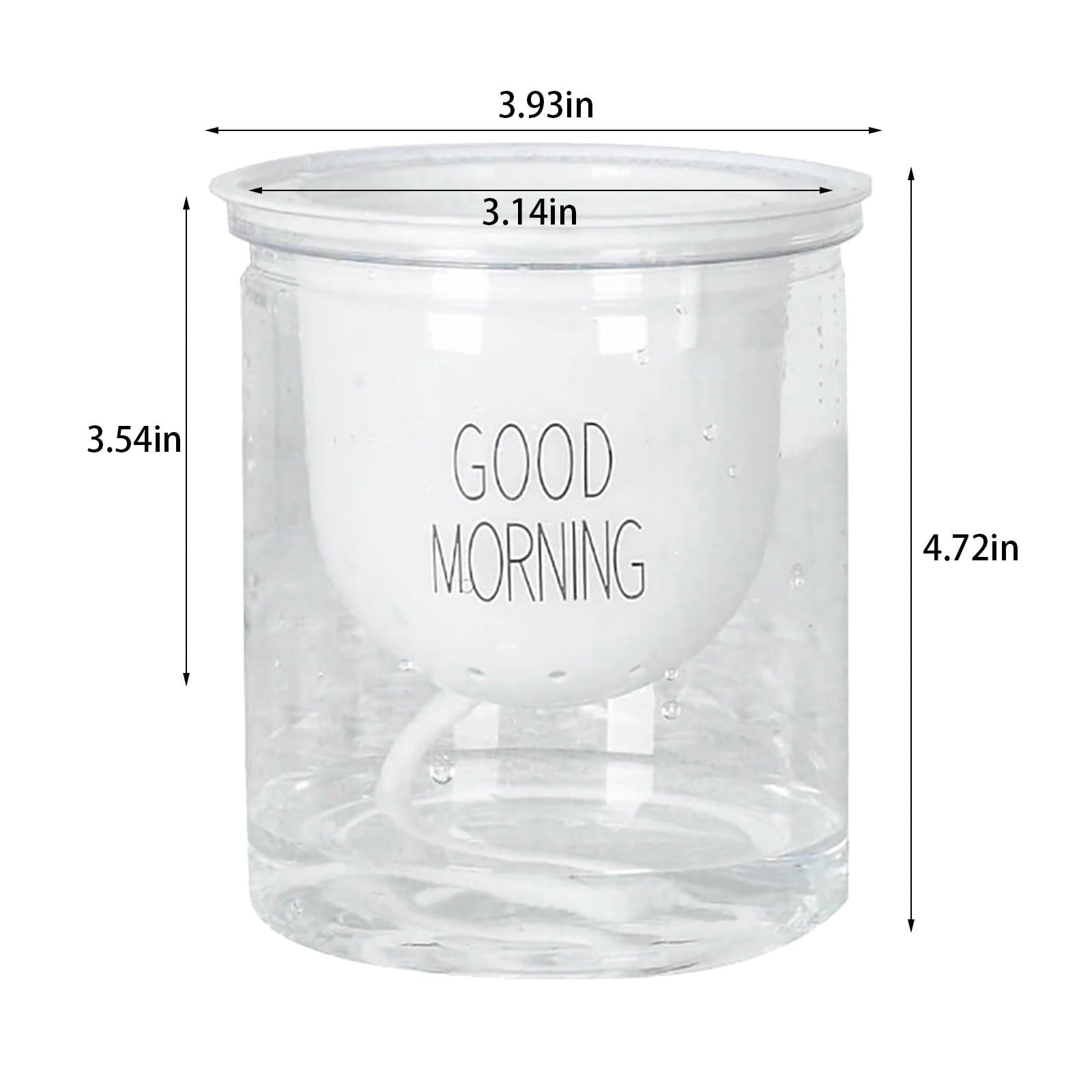 EZPXFCI 1PCS Self Watering Planters 4.72 Inch Self Watering Pots for Indoor Plants, African Violet Pots with Wick Rope, Flowers, Succulents, Herb, House Plants