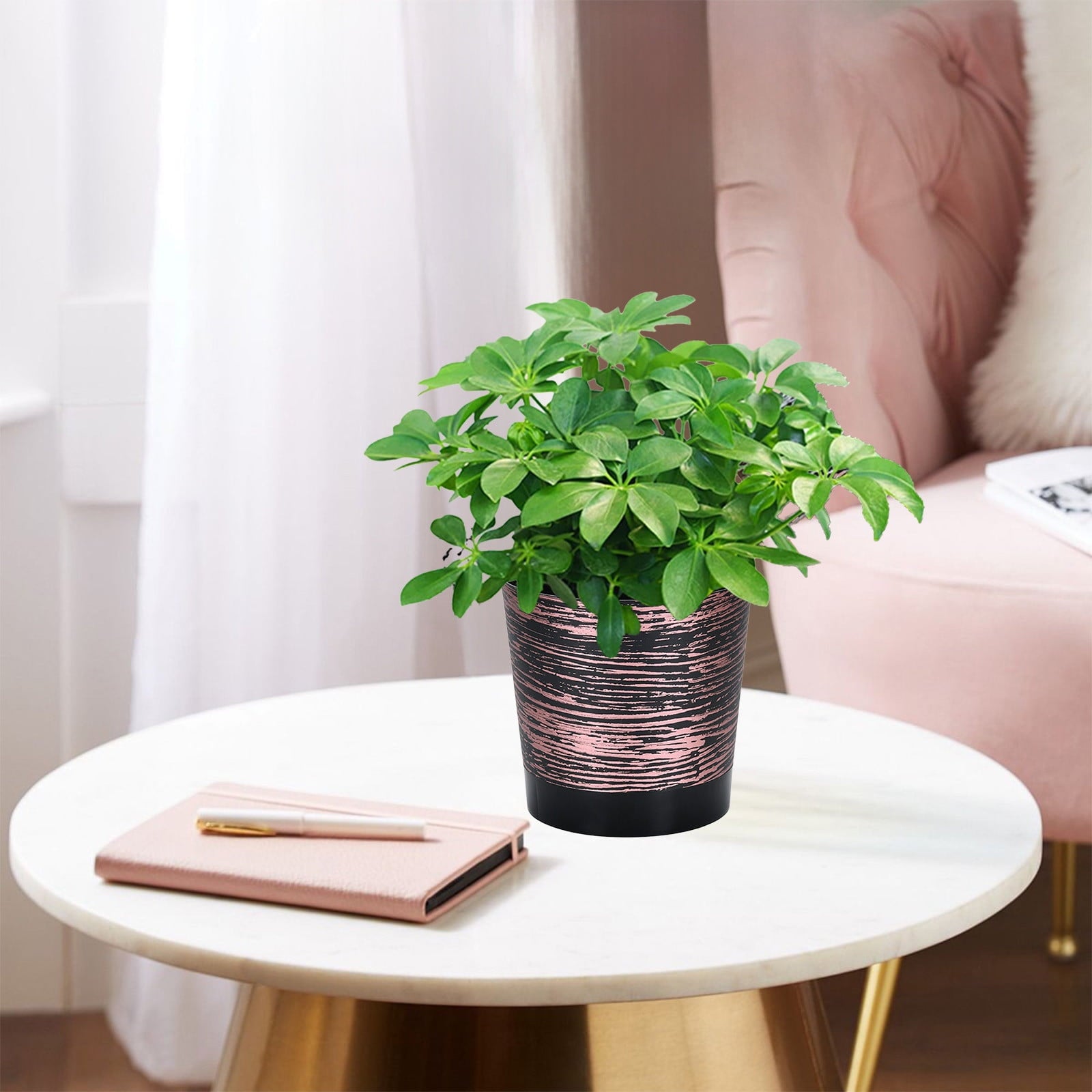 Self-Watering Plastic Flower Pot With Reservoir For Indoor Outdoor Plants Automatic Plant Watering System For Herbs Succulents Flowers Easy Care Planter Garden