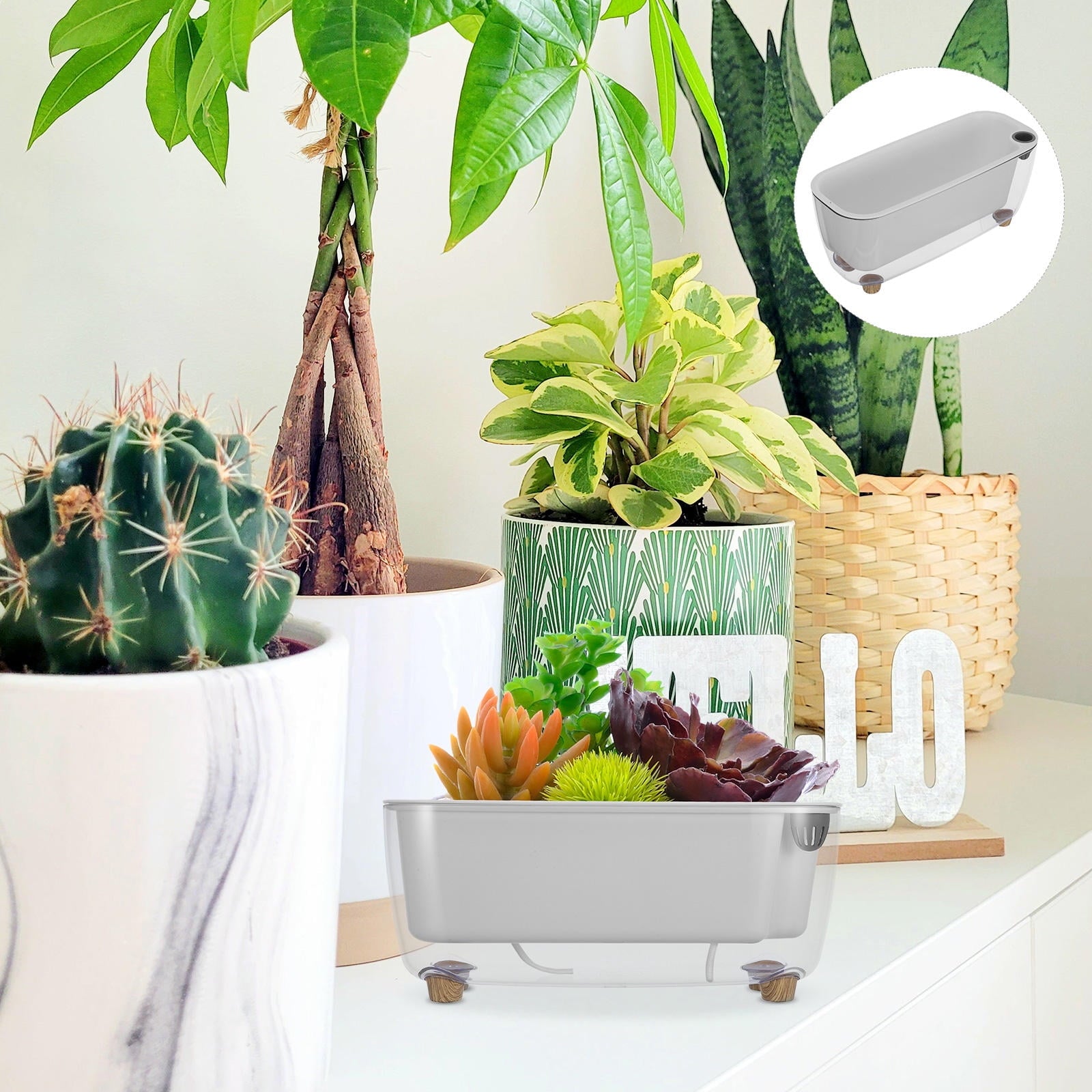 Plant Pot Indoor Self Watering Pot For Outdoor Plants Planter For Indoor Plants Plastic Flower Pot For Self Watering Window Planter Indoor Planter For Houseplants Planter Self Watering