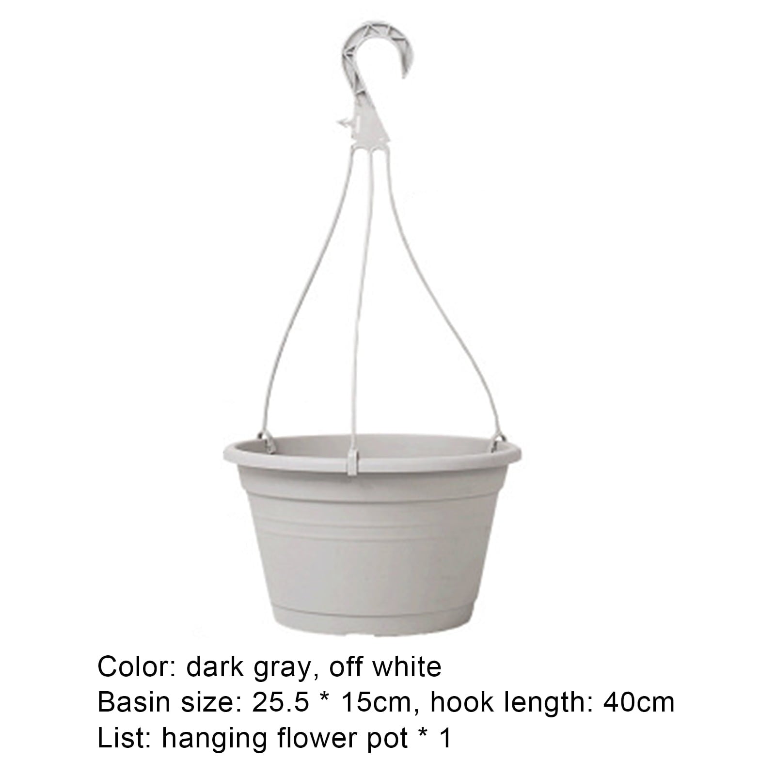 ievspot 1 Pcs Self Watering Hanging Planter Plastic Hanging Basket,Garden Flower Pots with Detachable Chain,Hanging Pots for Indoor Outdoor Decor