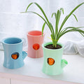 Automatic Watering Planter,Inner Hydroponics Water Saving System Flower Pot,Self Watering Plant Pot,Time Saving Garden Pot for Bedroom Office Desk Home Decor