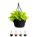 Bloem Dura Cotta 12" Terra Cotta Round Self Watering Hanging Basket Planter with Drainage with Macrame Cord Included