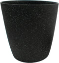 The HC Companies 12 Inch Santa Fe Round Self Watering Planter - Decorative Lightweight Plant Pot with Drainage Hole for Indoor Outdoor Use, Black Sand 12" Black Sand