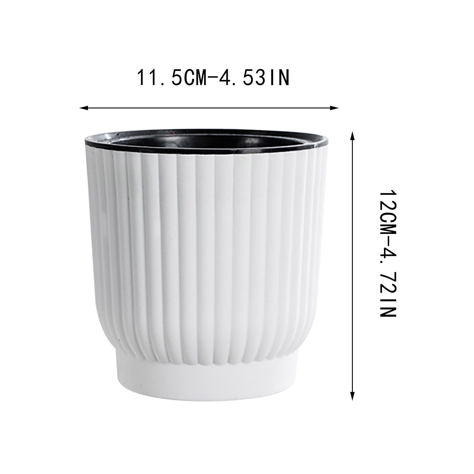 JeashCHAT Indoor Self Watering Planter, Self Absorbing Flower Pot, Plastic Plant Pot for Indoor Plants, African Violet, Succulents, Herbs - Home Office Decor Tabletop Plant Pot