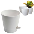 MOQIN Self Watering Pots for Indoor - 10/9/8 Inch Self Watering Planters for Indoor Plants Reservoir & Drainage Holes Plastic Flower Pots for House Plants or Flower