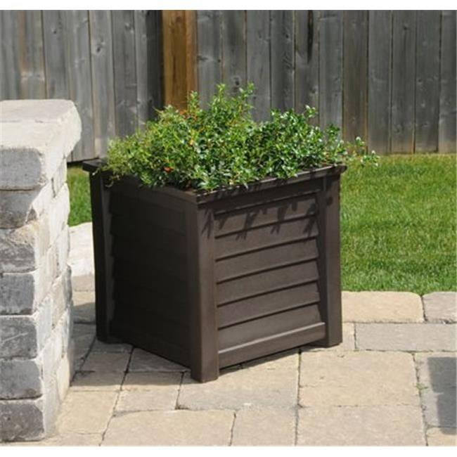 Mayne Lakeland 16" x 16" x 16" Square White Self Watering Plastic Planter