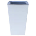 Patio Planter Pot Tall Planters for Outdoor Large Square Planter Flower Pot with Drainage Holes Taper Planter Lightweight Self Watering Pot A Clearance!