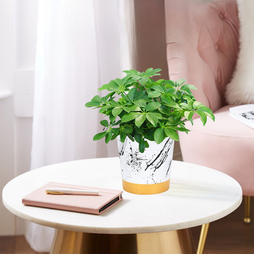 Self Watering Flower Pot, Plastic Plant Pot with Automatic Watering System, Indoor Outdoor Rose Pot, Low Maintenance Planter for Gardening, Decorative Flower Pot for Home and Garden Decor