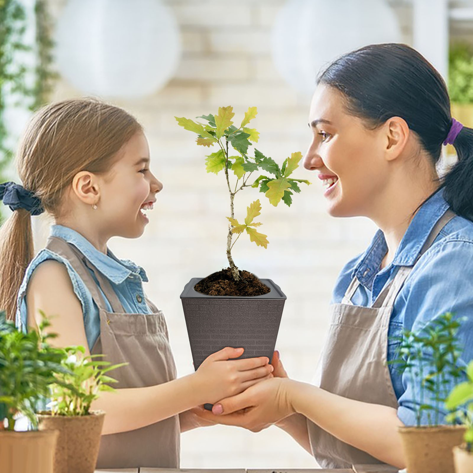 Self Watering Indoor/Outdoor For Patio Planter Pot Decorative Gardening & Home Decor Square Clearance Bottom Design Large Flower Pots for Indoor Plants Flower Pots New
