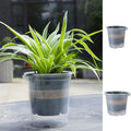 Self Watering Planter Clear Plastic Automatic Watering Planter for Succulents Herb Flowers with Reservoir System for Easy Plant Care and Healthy Growth Ideal for Indoor Outdoor Gardening Akmoler