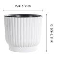 Todaioua Self-Watering Planter Pot with Vertical Pattern - 5.9 Inch Automatic Irrigation Flower Pot for Succulents, Roses, Office Desk Plants, Eco-Friendly Plant Container​​