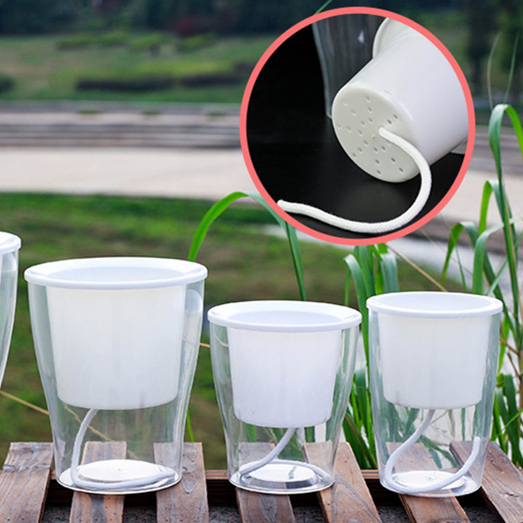 Travelwant Self Watering Planter Pots for Indoor Plants, African Violet Pots with Wick Rope