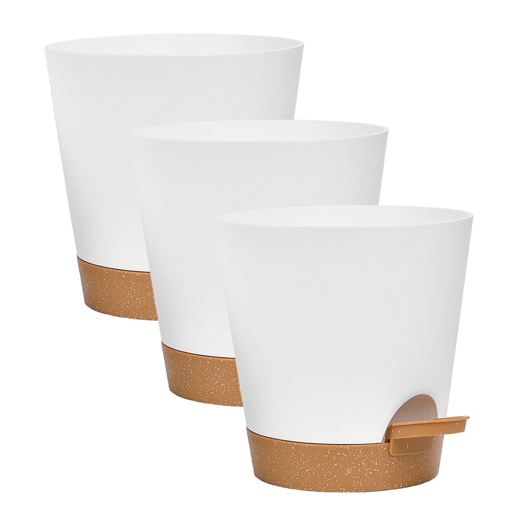Worgeous  3 Pcs Bottom Watering Pots for Indoor Plants Planter Self Garden