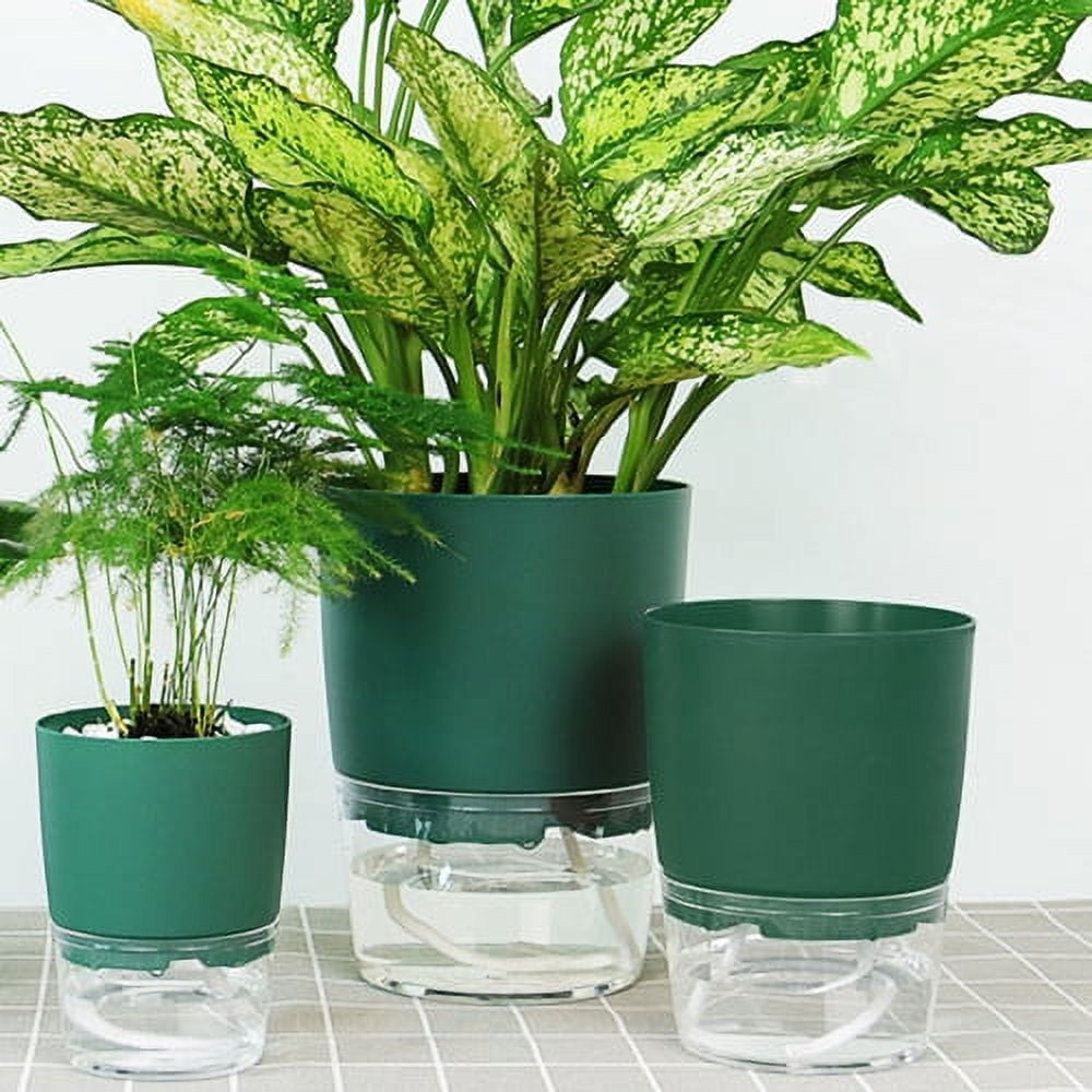 Zhaomeidaxi Self Watering Planter, Plastic Automatic-Watering Planter Flower Pot Plant Pot for All House Plants, Succulents, Herb, African Violets