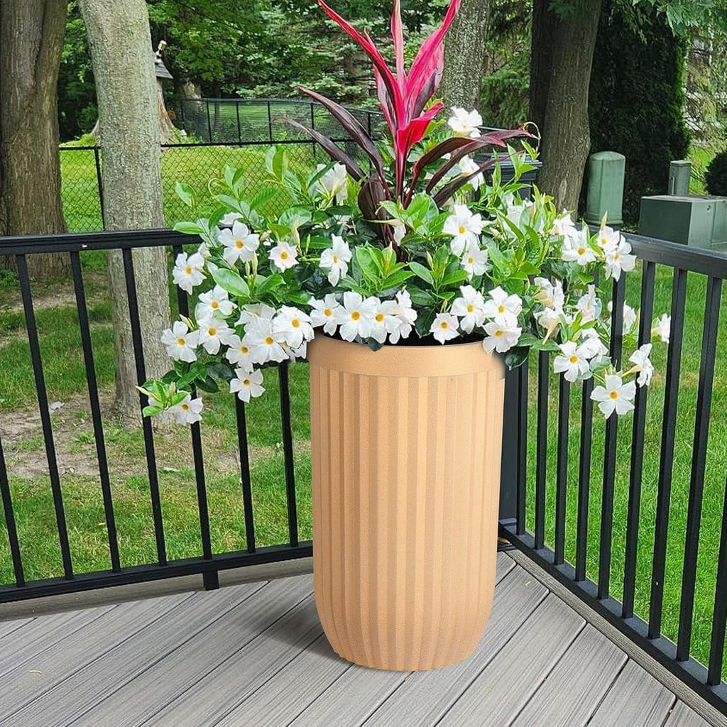 14.5"/23"/31" Tall Planter with a Water Level Monitor, Self Watering System and Wheels, Medium Flower Pots for Living Room, Bedroom Office, Patio, Porch, Garden
