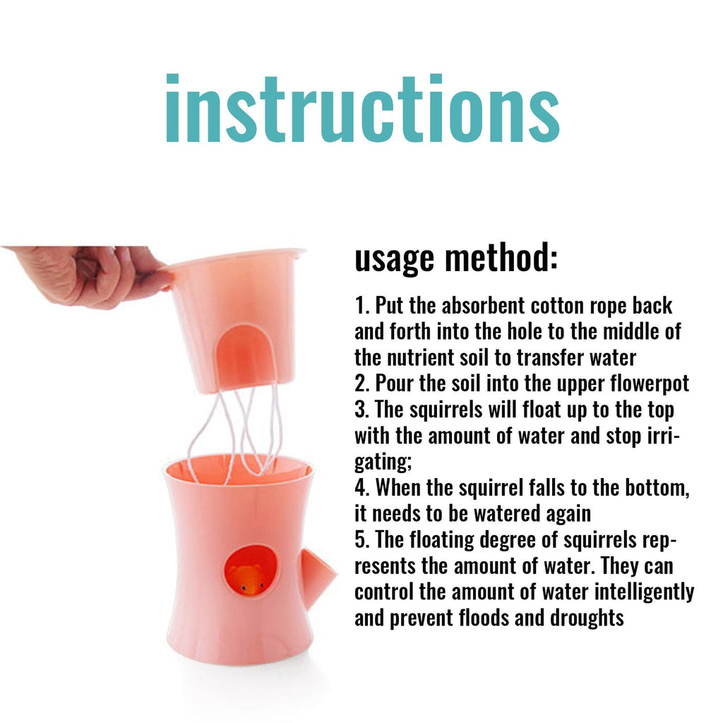 Automatic Watering Planter,Inner Hydroponics Water Saving System Flower Pot,Self Watering Plant Pot,Time Saving Garden Pot for Bedroom Office Desk Home Decor