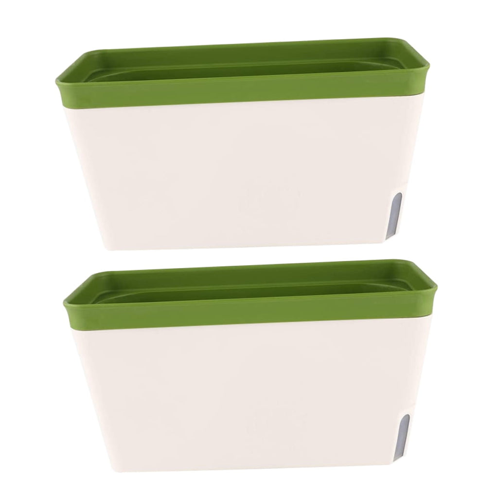 LOLIPPYY 2Pcs Rectangular Self-Watering Planters for Gardening with Automatic Watering Function