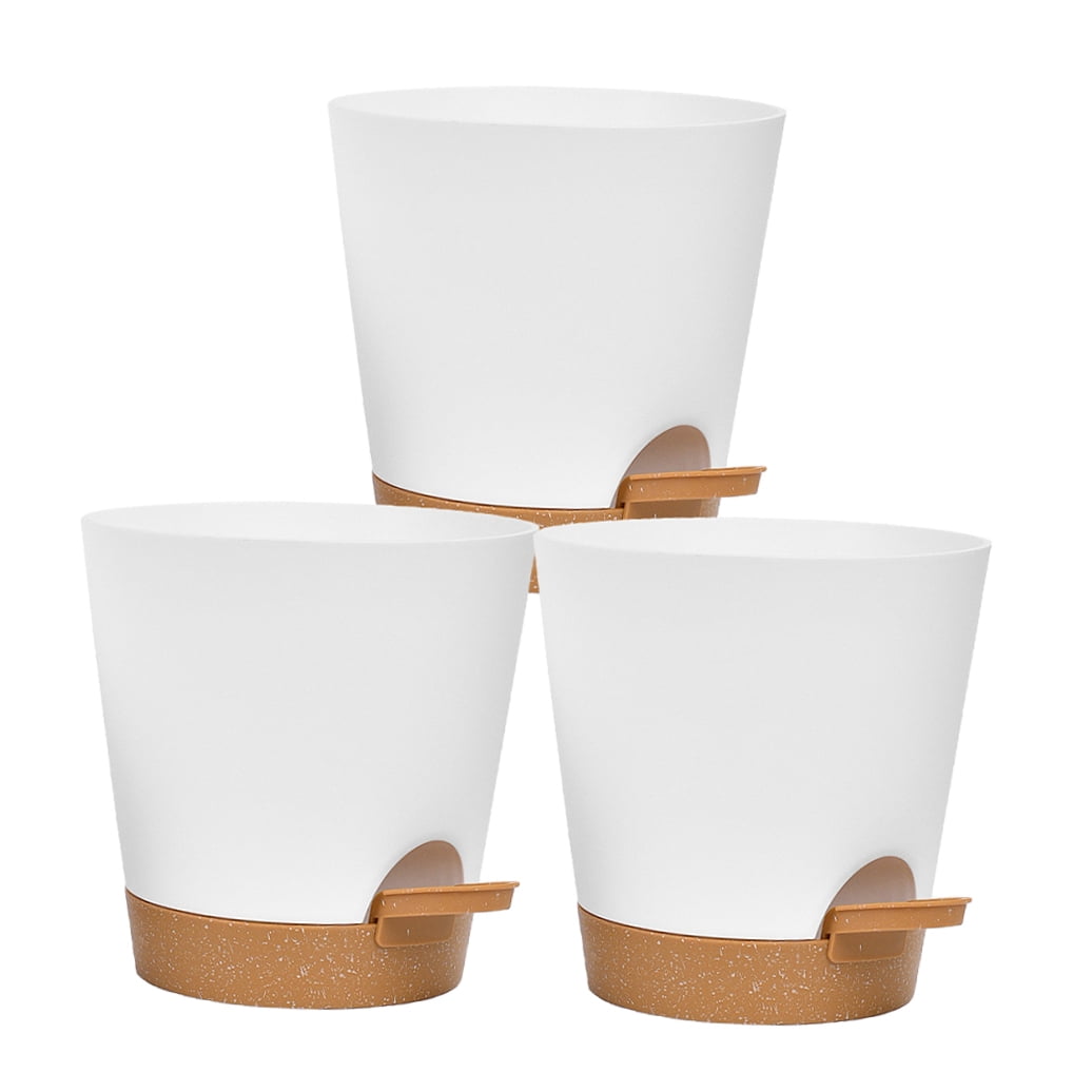 Worgeous  3 Pcs Bottom Watering Pots for Indoor Plants Planter Self Garden