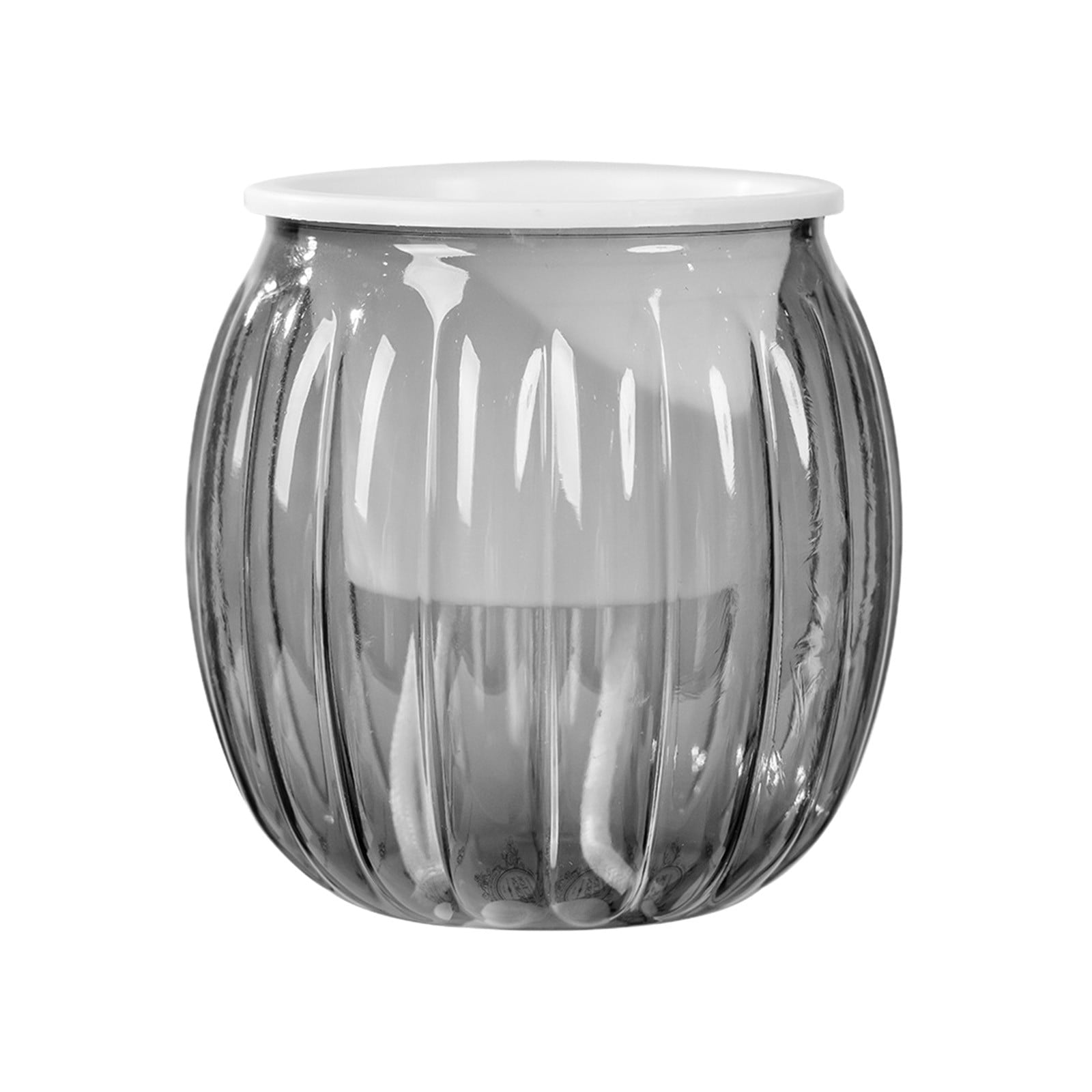 Todaioua 4 Inch Self Watering Plant Pot, Self Watering Pots, Small Self Watering Planter with Reservoir for Indoor Plants for Garden Home, Green Plant Lovers (Transparent Gray)