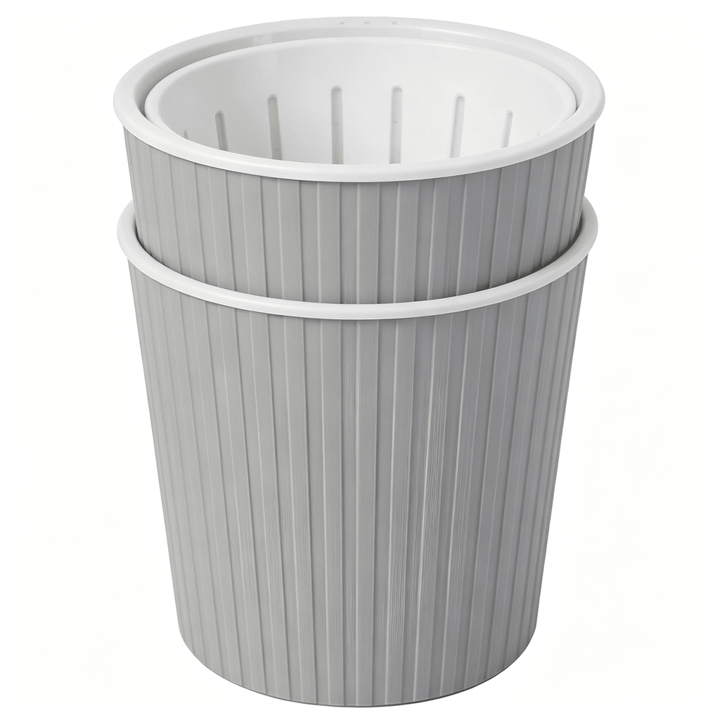 ACDANC 2026 New Self-Watering Planter Pot with 2-Week Water Reservoir – Automatic Plant Watering System for Indoor & Outdoor Use (7-Inch,White/Gray/Blue) – Ideal for Herbs,Succulents & Flowers