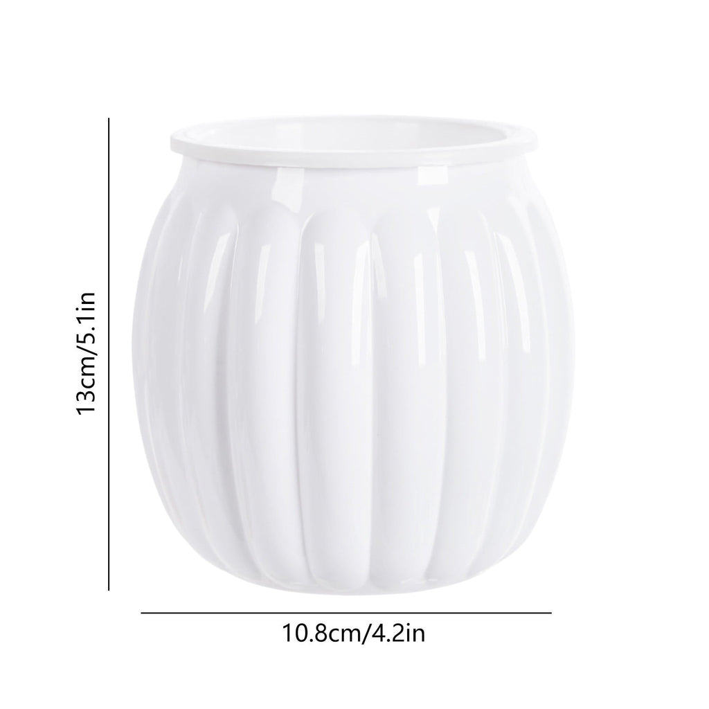 Dpityserensio Pumpkin Transparent Flower Pot Self Watering Planter Minimalist Vase for Home Decor Small Potted Plant Pots Indoor Living Room Fall Decor Christmas