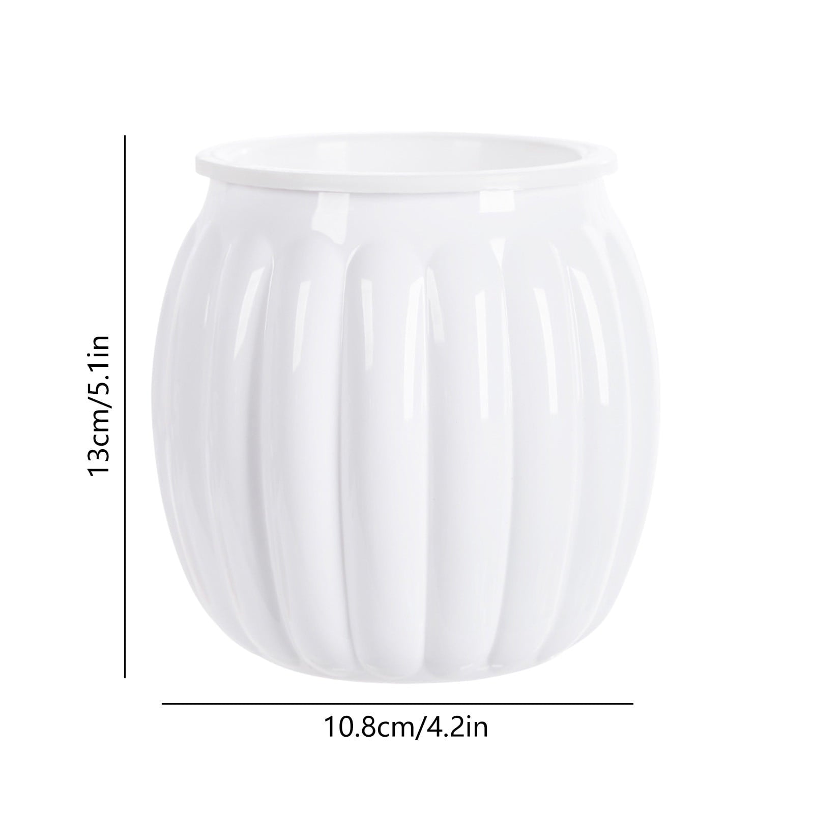 Dpityserensio Pumpkin Transparent Flower Pot Self Watering Planter Minimalist Vase for Home Decor Small Potted Plant Pots Indoor Living Room Fall Decor Christmas