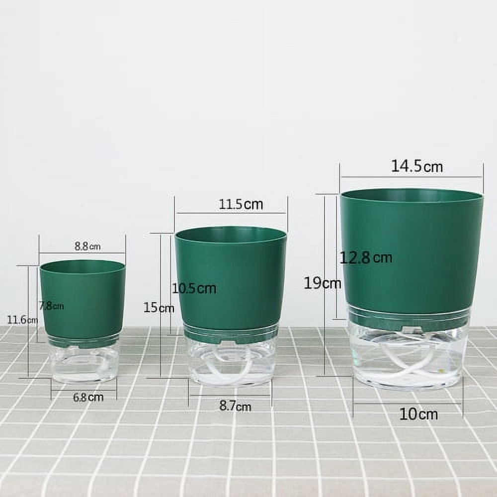 Zhaomeidaxi Self Watering Planter, Plastic Automatic-Watering Planter Flower Pot Plant Pot for All House Plants, Succulents, Herb, African Violets