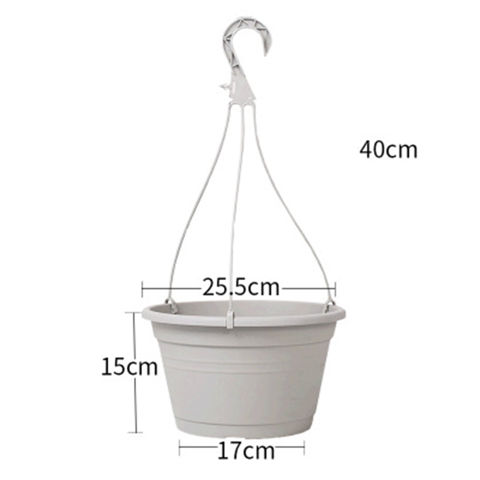 ievspot 1 Pcs Self Watering Hanging Planter Plastic Hanging Basket,Garden Flower Pots with Detachable Chain,Hanging Pots for Indoor Outdoor Decor