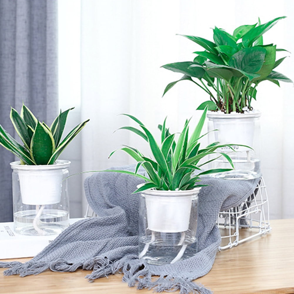 2PCS Self Watering Planter, African Violet Pots with Wick Rope