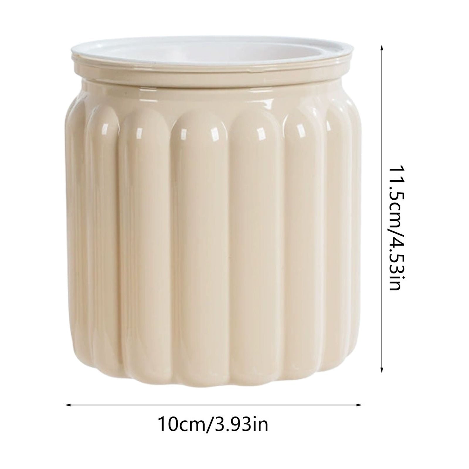SLYNSHome Self Watering Planters Pot for Indoor Plants Automatic Watering Pots Decorations Transparent Flowers Pot for Home Office Table - Beige