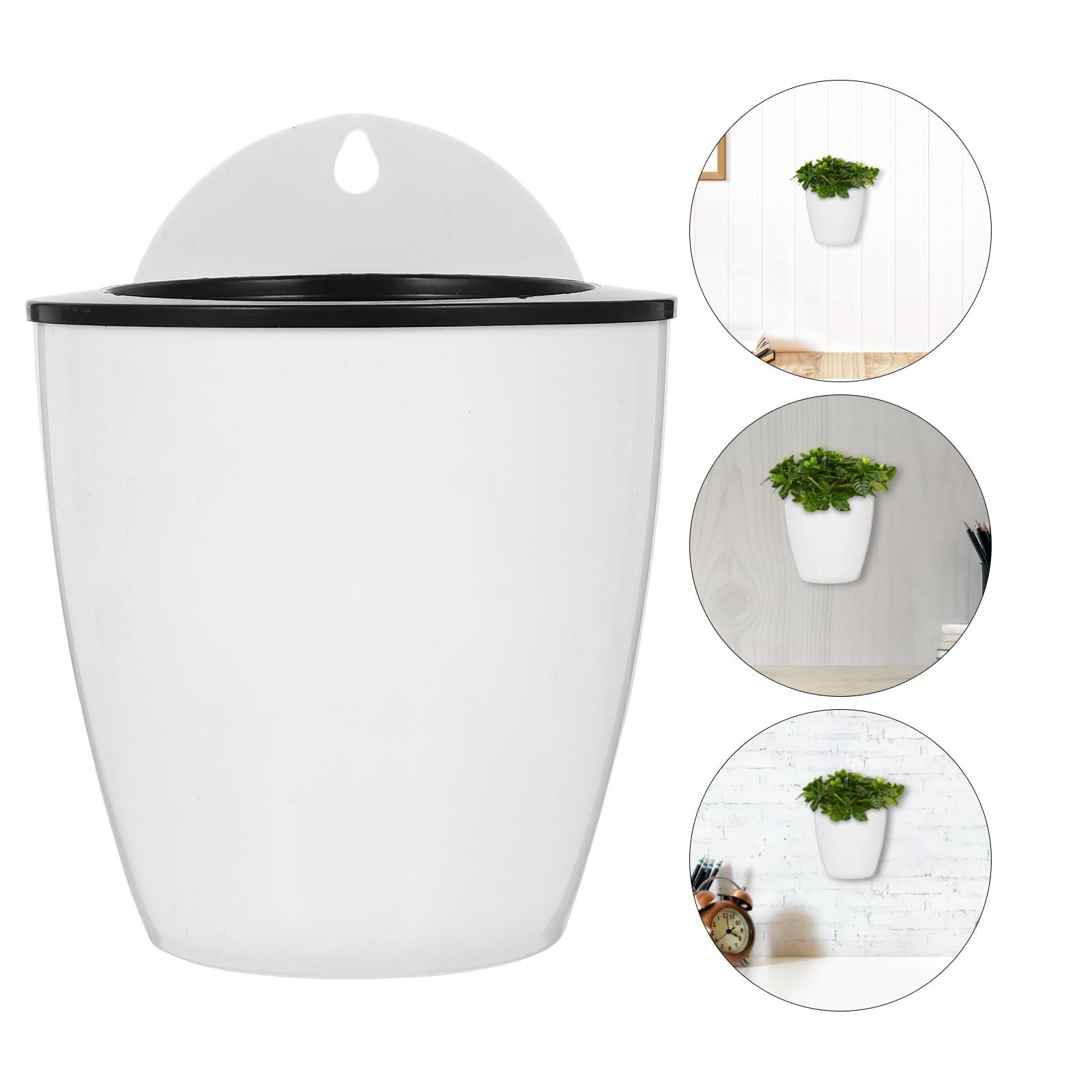 7pcs Round Self Watering Planter Plant Pot Hanging Plant Container