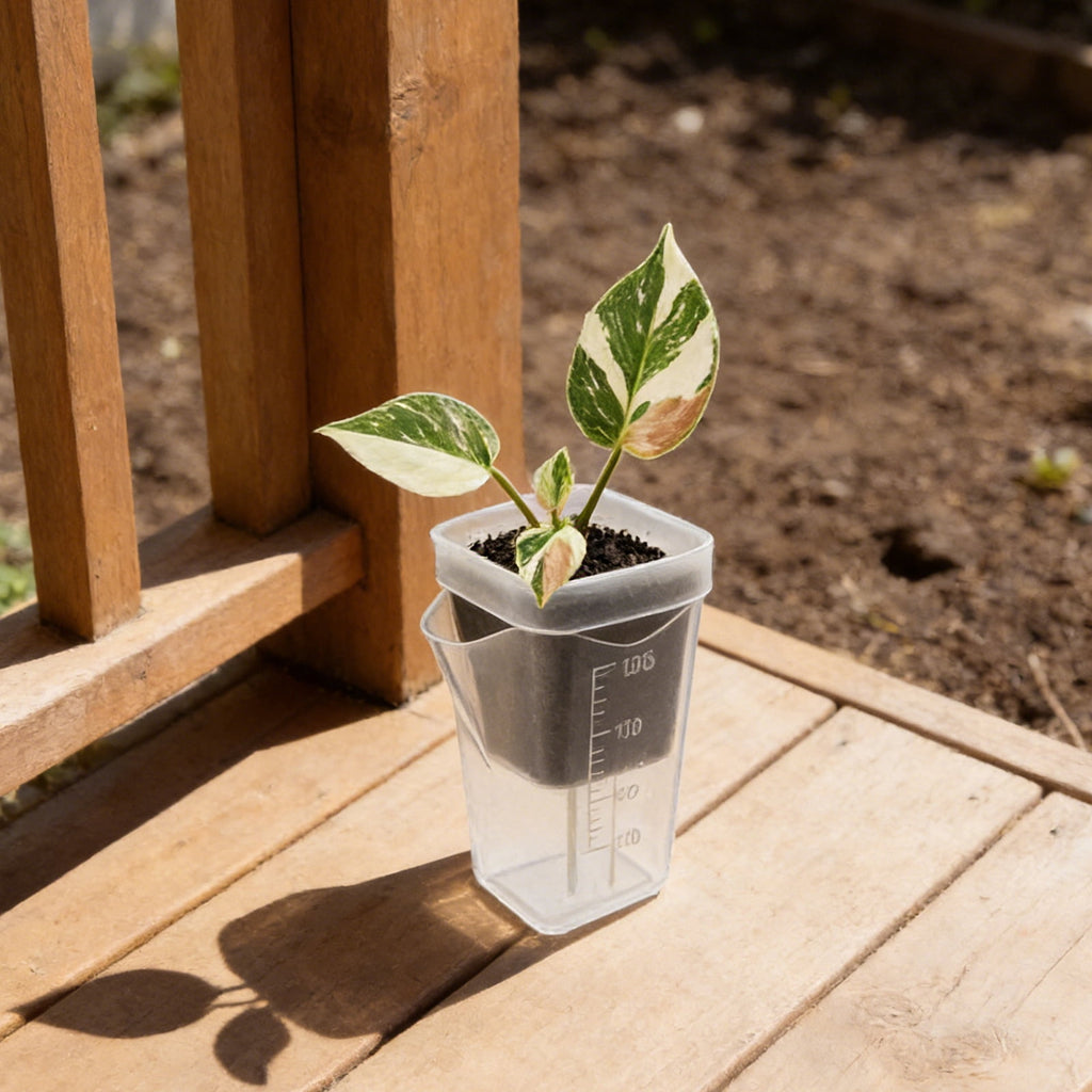 12-Pack Self Watering Planter Pots 2.5 Inch Clear Plastic Plant Pots for Indoor Plants Pots Small Flower Pots for Propagation Cuttings Seedlings, White Size:L
