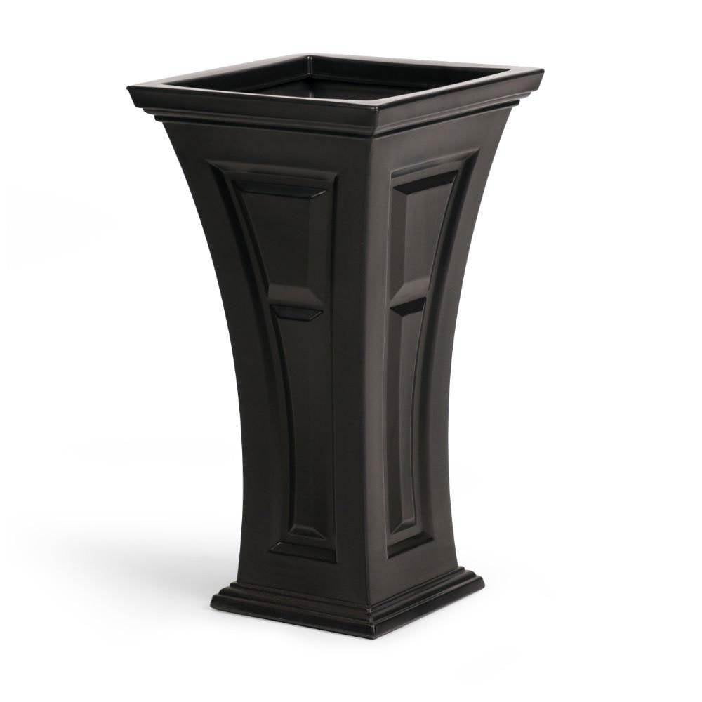 YIMBY Heritage Self Watering Tall Outdoor Garden Patio Planter Pot, (4 Pack)