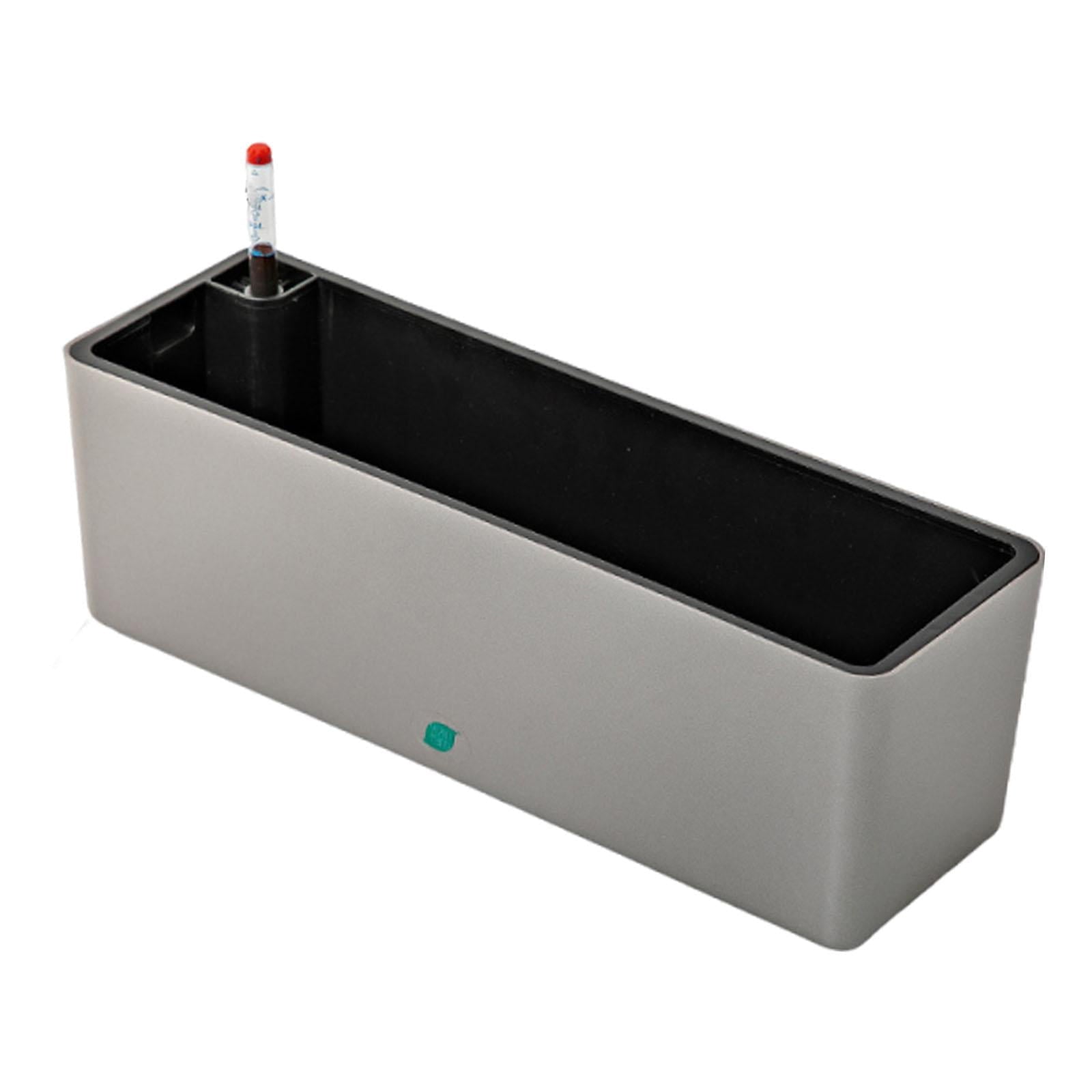 Nishiyuenyi Rectangle Self Watering Planter for Home Planting Vegetables, Flowers Garden Gray