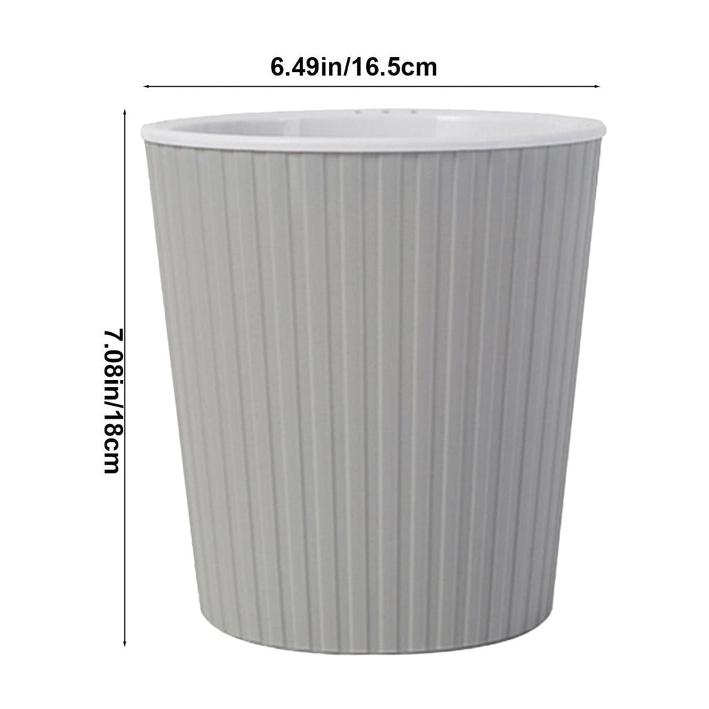 Gallickan Self Watering Planter, 7 Inch Circular Plastic Flower Pot Automatic Hydration System for Indoor Plants, Gray