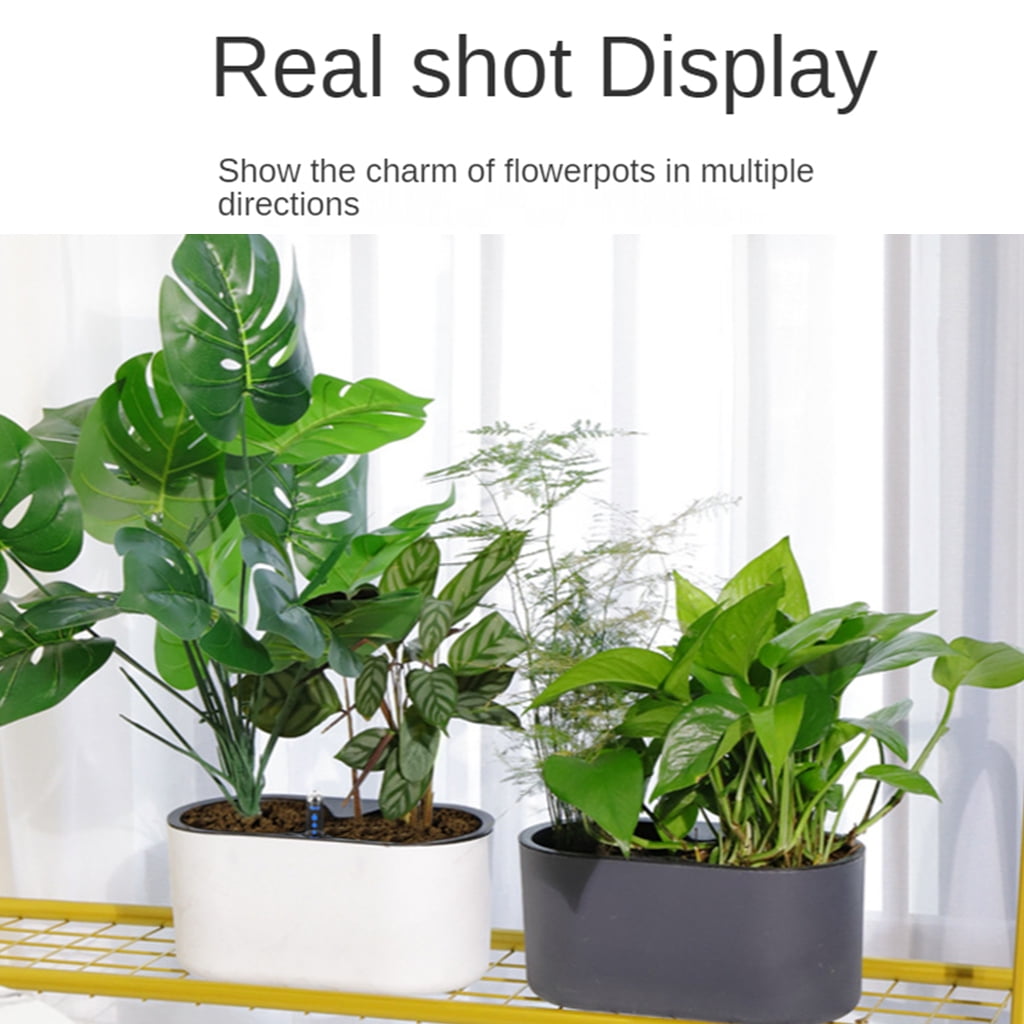 Automatic Self-Watering Planter with Water Level Indicator Flower Pot Bracket