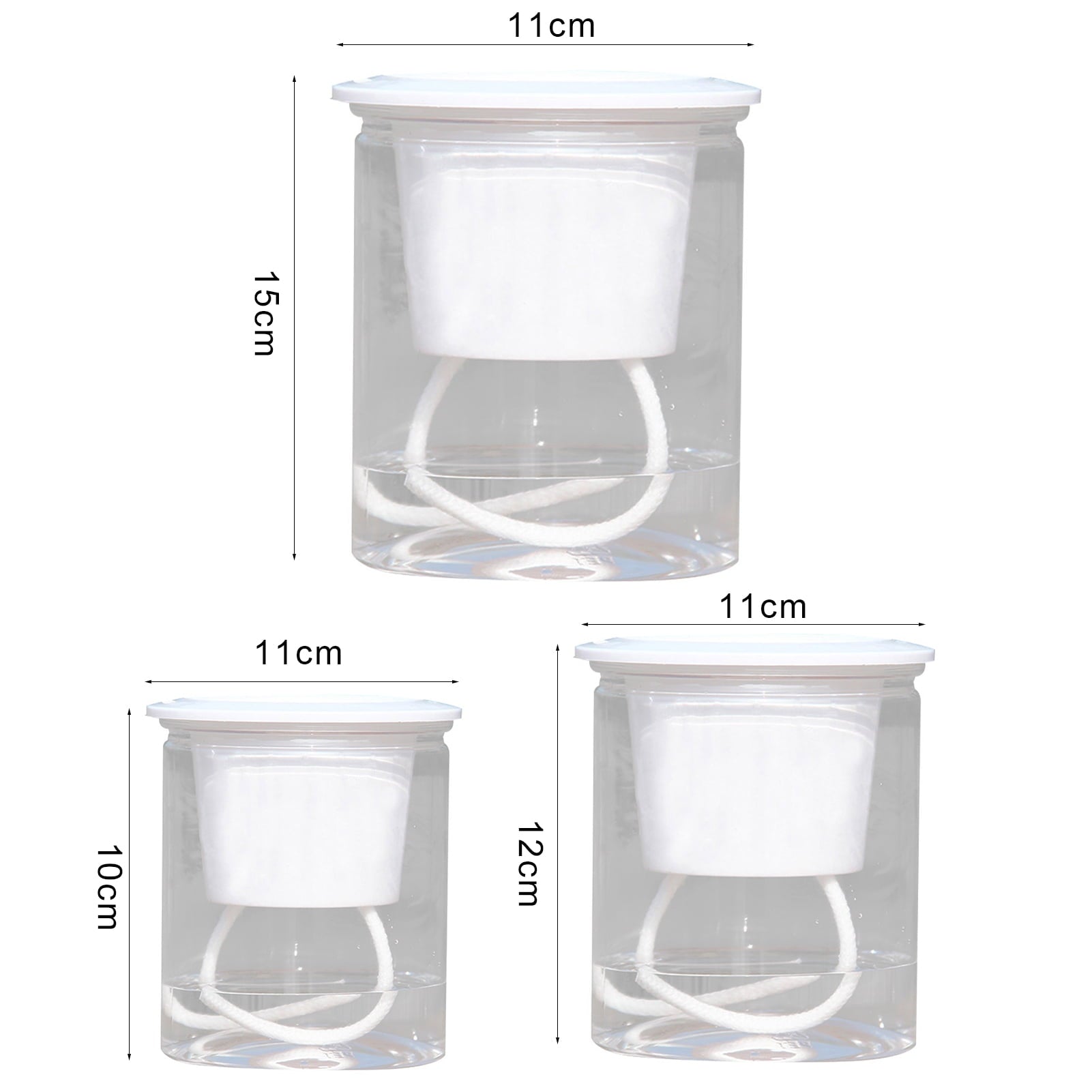 2PCS Self Watering Planter, African Violet Pots with Wick Rope