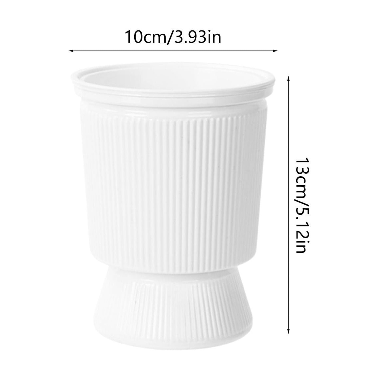 FEOLGEHLY 2 Pack 5.1 inch Self Watering Pots for Indoor Plants, Planters for Indoor Plants, Flowerpot with Wick & Reservoir, White