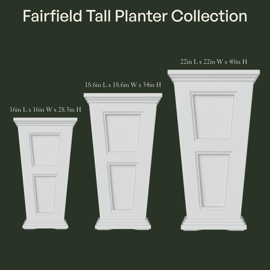 Mayne Fairfield 16” x 16” x 28” Square Tall Espresso Self Watering Plastic Planter