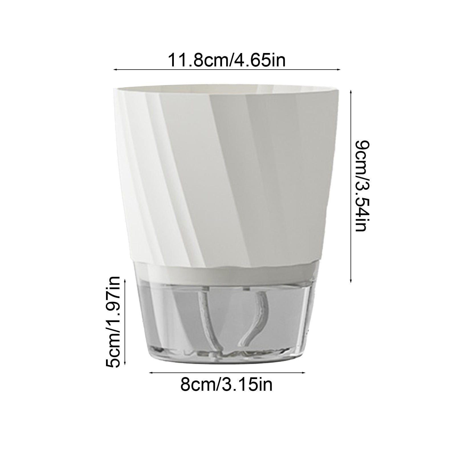 EDHITNR Self Watering Planter, Automatic Watering Flower Pot with Wick for Pothos Succulents, Stackable Water Culture Planter for Indoor Plants Home Decor, White