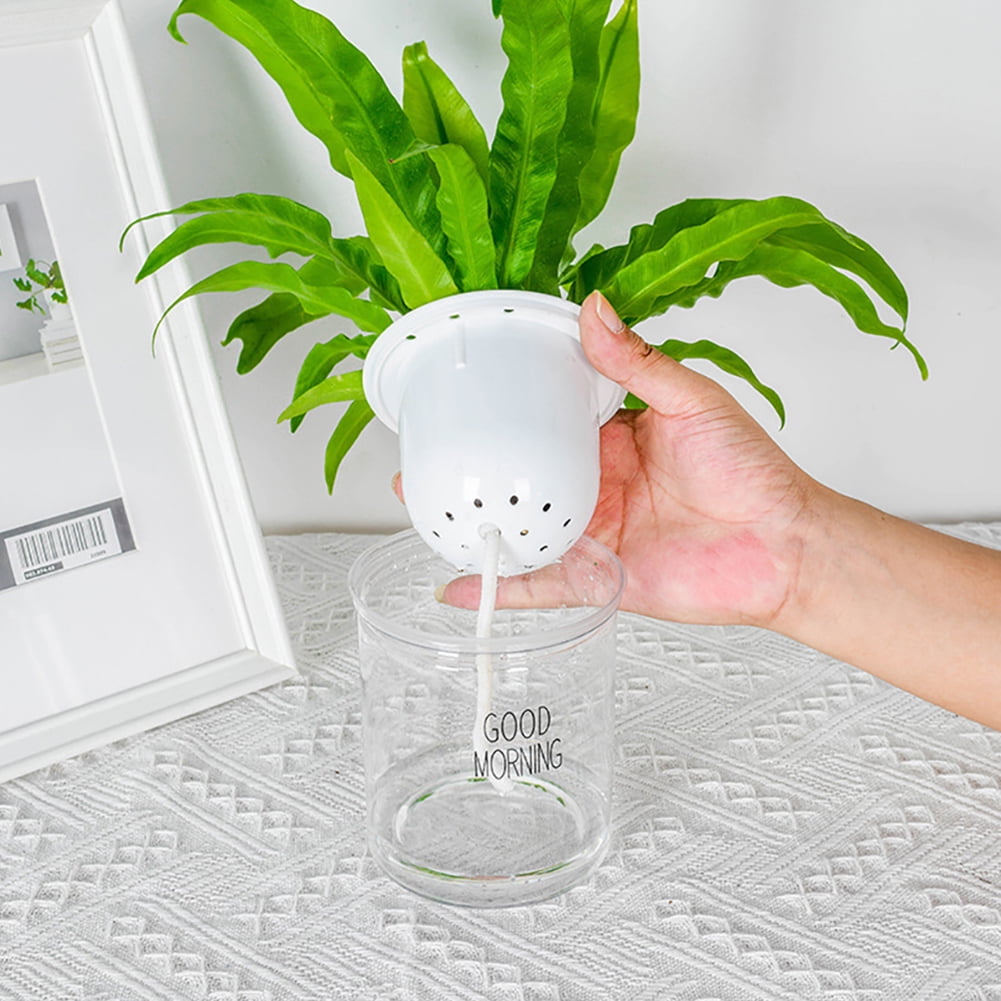Visland 2Pcs Self Watering Planter, African Violet Pots, Flower Plant Pot for Various Plants / Flowers / Succulent Plants