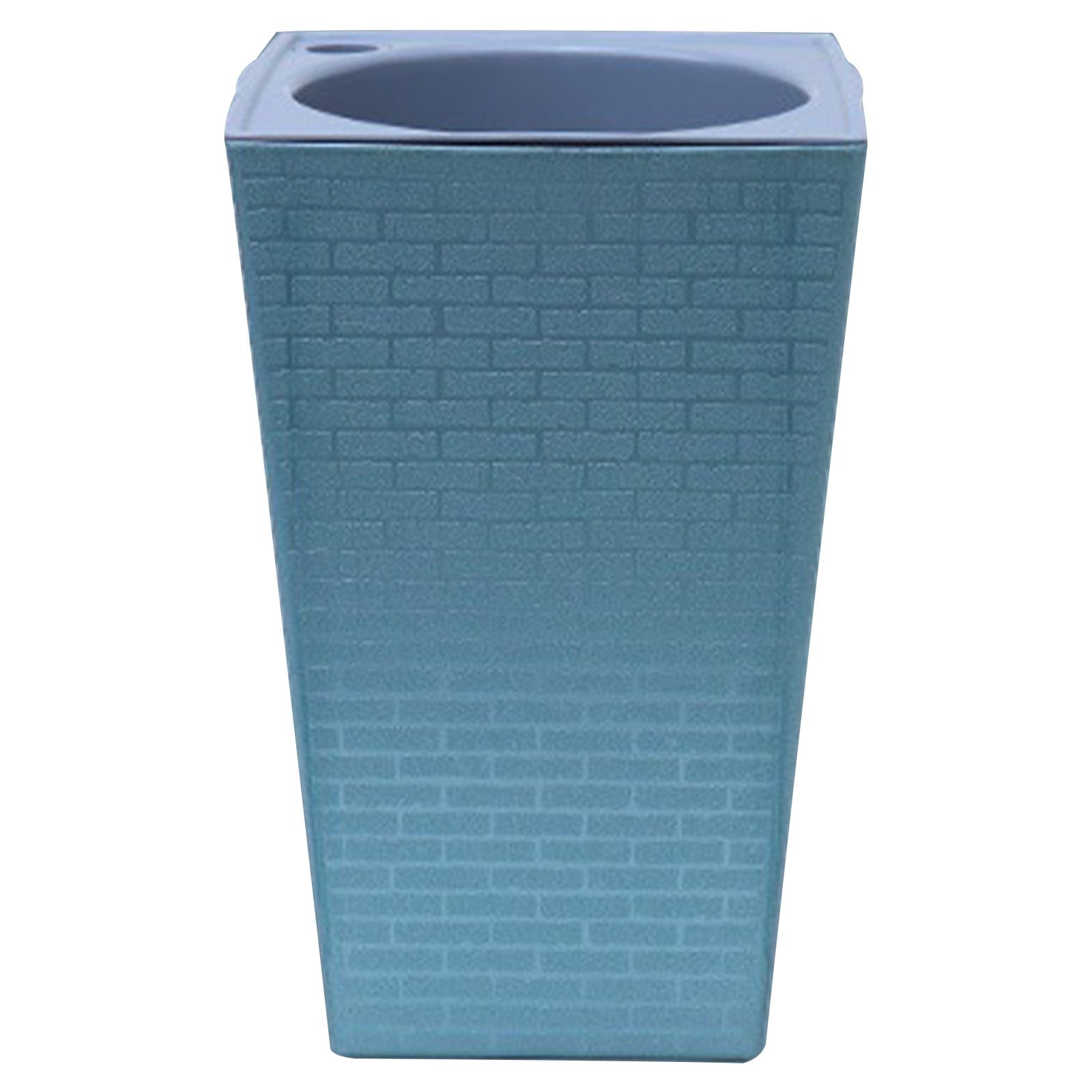 Yulucky Plant Pots & Planters Modern Self Watering Planter Large Tall Design Drainage Holes Lightweight Construction Indoor Outdoor Use Home Office