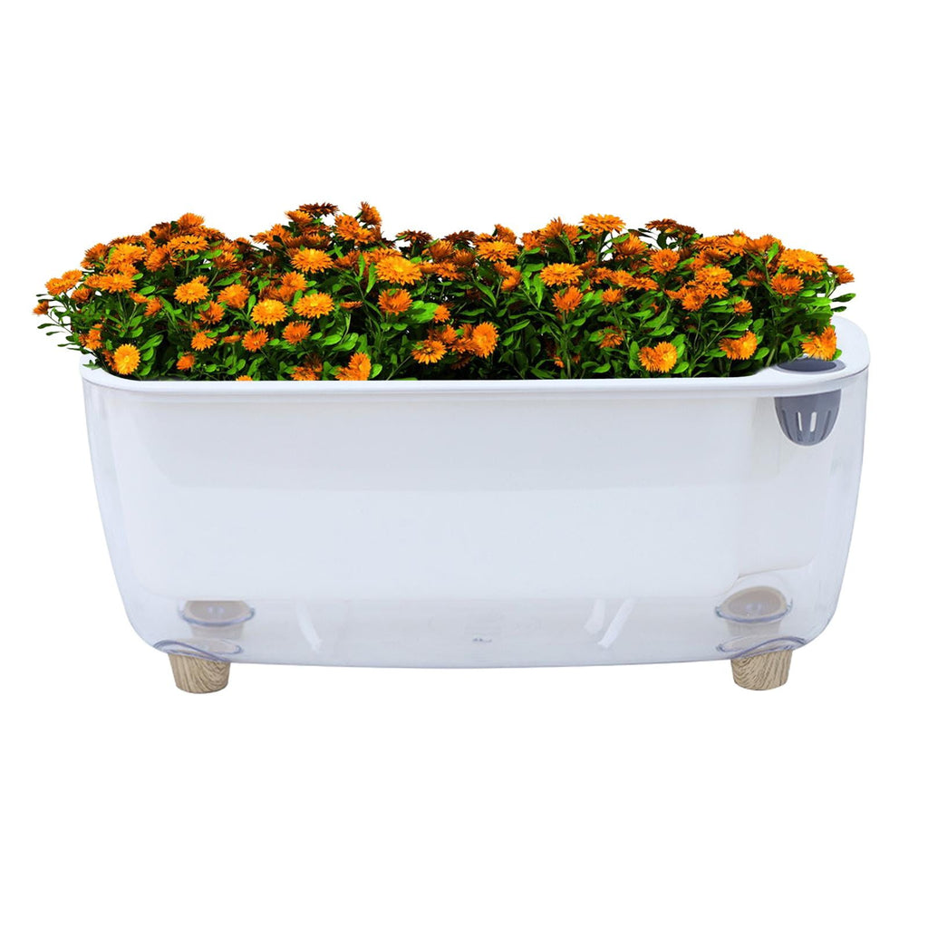 koolsoo Self Watering Planter Plant Pot Plant Container Jar Flowerpot Nursery Planting Pot Flower Pot for Terrace Living Room